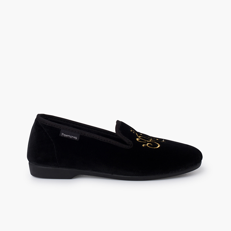 Velvet slip ons cheap