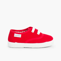 Kids Lace-Up Trainers Red