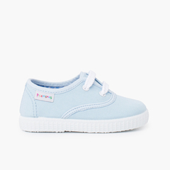 Kids Lace-Up Trainers Sky Blue