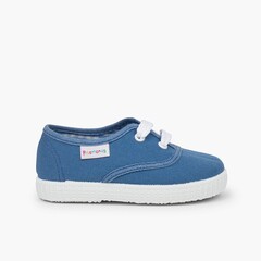 Kids Lace-Up Trainers Deep Blue