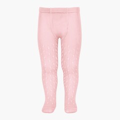 CONDOR Pointelle Summer woollen tights Pink