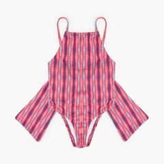 Girls Lycra swimsuit Coloured tweed pattern