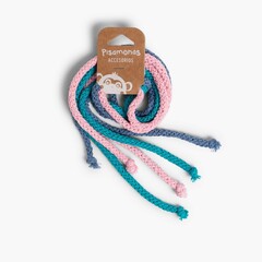 Cotton Hair Ties Pink, Emerald Green and French Blue