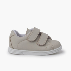 Trainers Infant and Child Washable Leather  Beige