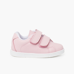 Trainers Infant and Child Washable Leather  Pink