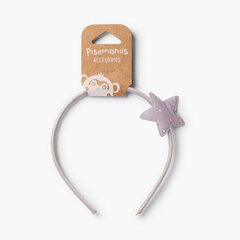 Thin headband with dotted star  Light Grey