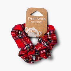 Girls' Scottish-patterned hair tie  Red