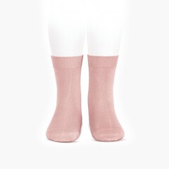 CONDOR KIDS' PLAIN SHORT SOCKS Pale Pink
