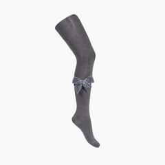 Tights with velvet bow  Grey