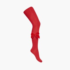 Tights with velvet bow  Red