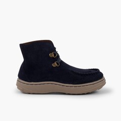  Kiowa laced boots with non-slip sole  Navy Blue