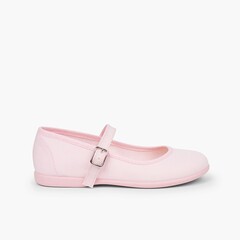 Girls´ canvas Mary Janes with buckle fastening Pink