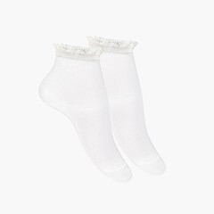 Children's Short Dress Socks White