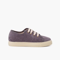  Corduroy shoes with wide sole Grey