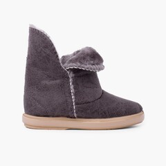 Australian style girl boots with side opening Grey