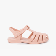 Children's sandals with buckle clasp in dusty colors Blush pink