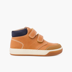Garvalín casual boot with adherent closure Camel