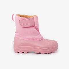 Shearling apreski style boots with adherent closure Pink