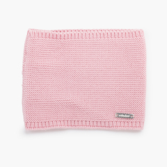 Children's knitted scarf collar Pale Pink