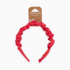 Girl scrunchie headband Red