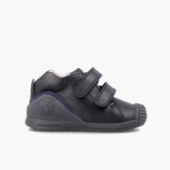 Biomecanics leather first steps trainers Navy Blue