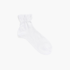 Ankle socks tulle cuff ceremony  White