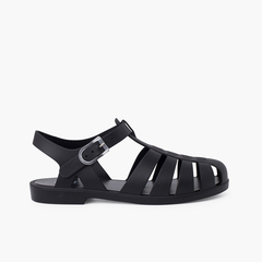 Biarritz women's matte classic jelly sandals Black