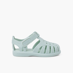 Tobby solid jelly sandals with riptape Mint