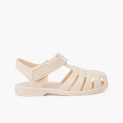 Children's Jelly Sandals Powdered Colours ivory