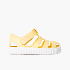 Sneakers-style jelly sandals wit riptape Vanilla