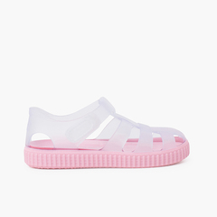 Jelly sandals coloured soles type trainers Pink