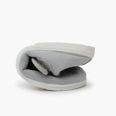 Canvas T-bar shoes thin sole riptape Grey