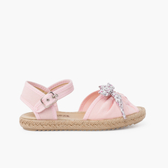 Liberty bow espadrilles with buckle closure Pink