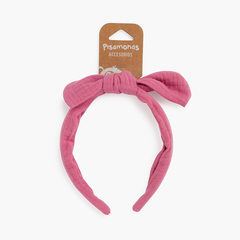 Chiffon turban headband La France Pink