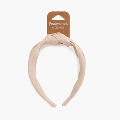 Bambula lines wide knot headband La France Pink