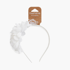 Fine flower headband White