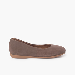Dress up ballet pumps for girls and women Taupe