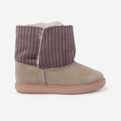 Corduroy and suede boots with sheepskin lining  Taupe