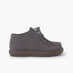 Blucher Type Shoes First Steps Grey