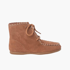 Mohican Style Suede Boots for Children Camel