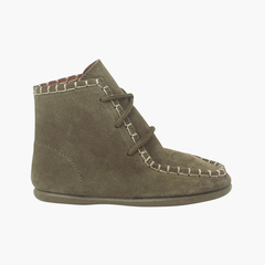 Mohican Style Suede Boots for Children Green