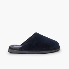 Slippers Soft Fabric Navy Blue