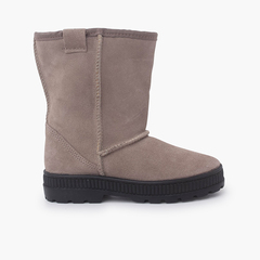 Australian Style Boot with wide sole and sheepskin Sand
