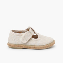 T-Bar shoes organic cotton jute soles Off-White