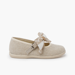 Bow and lace up Mary Janes ceremonies Off-White