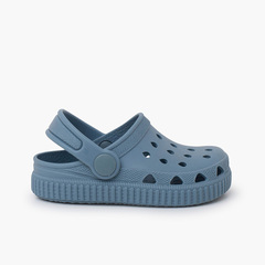 Rubber Clogs Trainers Type Coloured Sole  Ocean