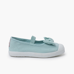 Ballet pumps elastic and laces trainers-style soles Aquamarine