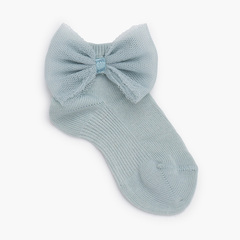 Ankle socks with tulle bow Mist