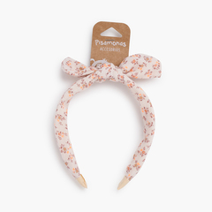 Headband Liberty flowers bow Peach