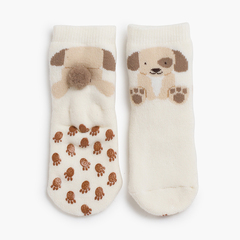 Non-Slip Socks puppy pompom  Cava